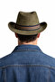 Khaki Men's Cowboy Hat Nubuck Look Wide Brim Western Hat - 8
