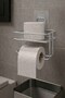 Adhesive Toilet Paper Holder No Drilling No Screwing Metal Bathroom Paper Holder Hanger Chrome S-120