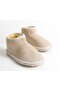 Children's Beige Suede Inner Fur Anti-Slip Sole Boots - 2