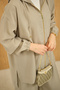 Women's Wide Leg Zippered Suit in Mold Green - 6