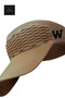 Women Men Unisex Light Milk Coffee Color W Embroidery Uv Protection Tennis Golf Visor Summer Hat - 6