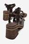 Women's 2-Buckle Heeled Sandals Brown - 4