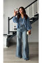 Blue stone wide leg jeans - 7