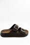 Double Buckle Casual Men's Slippers Orthopedic Comfortable Sole Leather Look Stylish Summer Comfortable Slippers - 2