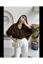 Brown Off-Shoulder Oversize Shirt - 4612 - 7