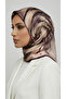 وشاح من الرايون بنمط متدفق - بني / بنفسجي - 5