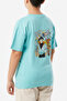 Boy's Short Sleeve Light Blue Color T-Shirt with Anime Pattern on the Front and Back - 2