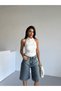 Women's White Halter Neck Open Back Sandy Fabric Blouse - 5