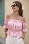 Women's Rubber Detailed Madonna Blouse