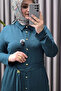 Women's Clothing Plus Size Buttoned Sporty Belted Dress - 5