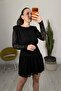 Lace Lined Short Dress Black - 5