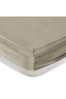 Linestyle King Size 100% Cotton Satin Fitted Sheet 200X200+35 cm Beige - 3