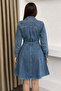 Women's Belted Buttoned Denim Dress – Timeless Fit - 2
