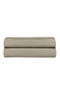 Linestyle King Size 100% Cotton Satin Fitted Sheet 200X200+35 cm Beige