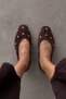 Allegro Brown Genuine Leather Ballerinas - 6