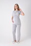 Floral Patterned Maternity Dressing Gown & Pajama Set of 3 - Breastfeeding Compatible Set for Expecting Mothers - 6