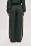 Women's Wide Leg Lace-Up Solid Color Trousers - 5