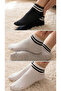 Set of 3 Striped Cotton Women's Booties Socks