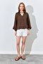 Women's Linen Shirt Brown Linen Shirt