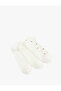Cherry Patterned Cotton 3-Piece Booties Socks Set