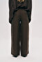 Women's Wide Leg Lace-Up Solid Color Trousers - 5