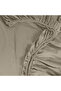 Linestyle Double 100% Cotton Satin Fitted Sheet 160X200+35 cm Beige - 4