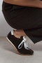 Ladin Bitter Brown Suede Leather Flat Sole Lace-Up Women's Sports Shoes