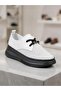 Genuine Leather Lace-Up Perforated Summer Casual Women's Shoes - 3