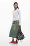Medium Woven Backpack with flowers - 2