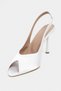 Betty Sedef Satin Open Toe Women's Heeled Shoes - 6