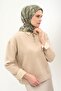 Tencel Monare Scarf Floral Pattern Khaki 90X90