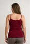Cotton Women's Undershirt with Lace Detail on the Collar and Thin Straps - 2