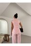 Side-Tie Women's Vest and Trouser Set - 7