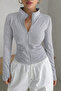 Women's Body-Fitting Zippered Cardigan – Slim Fit High Collar Basic