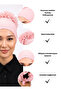 Ruffled Seamless Combed Cotton Bonnet Pink - Women's Hijab Tie Bun Inner Bonnet Powder - 6