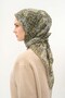 Tencel Monare Scarf Floral Pattern Khaki 90X90 - 4