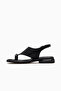 2610114Y Women's Genuine Leather Comfort Sandals with Toe-Loop Closure - 2