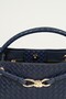Women's Venty Navy Blue Color Gold Buckle Hand and Shoulder Bag - 3