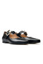 2511501Y Women's Genuine Leather Pointed Toe Buckle Ballerinas - 8
