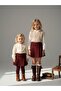 Girl's Pleated Tweed Skirt with Elastic Waist - 5
