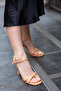 Emily Ten Patent Leather Ankle Strap Cross Strap Heeled Shoes - 2