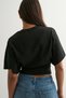 Qlay Women's Waist-Fitted Wide-Sleeve Natural Viscose Blouse - Soft Textured Stylish Summer Crew Neck" - 6