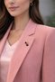 Loose Trousers with Bronchial Detail, Three-Quarter Sleeves, Crepe Double Suit - 3
