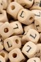 10 mm Wooden Letter Beads Single - Letter L Alphabet Beads Cube Letter (20) Pieces - 2
