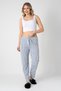 Cotton Thin Breathable Fabric Ribbon Waist Detail Pocketless Women's Pajama Bottoms