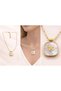 Clover Detailed Gold Steel Necklace – Symbol of Luck Minimal Design - 4