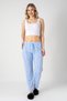 Cotton Thin Breathable Fabric Ribbon Waist Detail Pocketless Women's Pajama Bottoms - 3