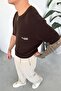 Brown Los Angeles Embroidered Knitted Sweater T-Shirt - 2