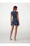 Jacquard denim mini dress - 3