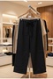 Women's Belted Cream Linen Palazzo Trousers - 5